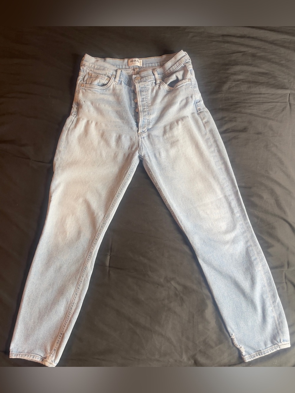 AGOLDE Nico High Rise Slim Straight Jeans Size 29 Light Wash Button Fly Denim